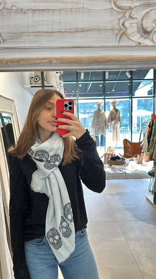 Skull tattoo scarf