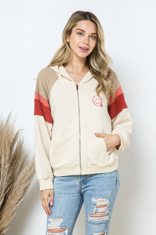Smily embroid sweatshirt