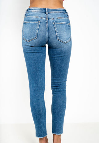 Wolf In Crane Mid Rise Crop Skinny Denim