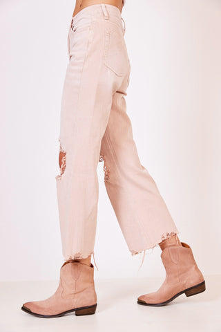 July Song 90's vintage crop flare denim