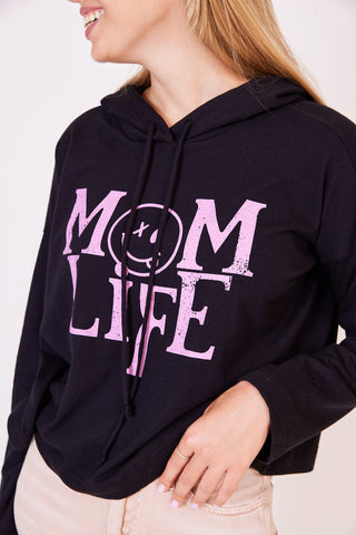 Mom life graphic hoodie