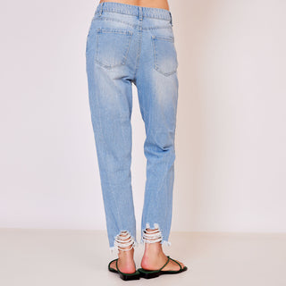 TOI Distresses Slim Fit Boyfriend Denim