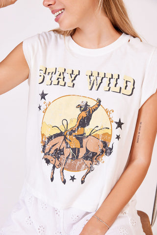 Stay wild horse טי שירט