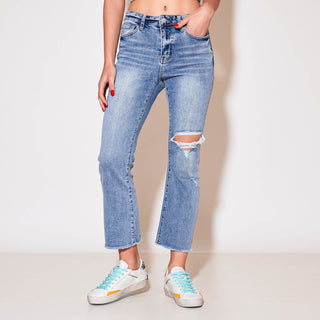 Bella Vervet High Rise Flare Denim