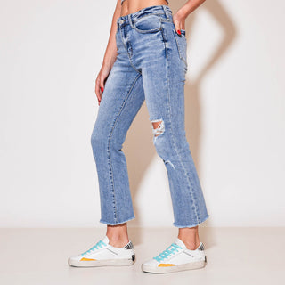 Bella Vervet High Rise Flare Denim