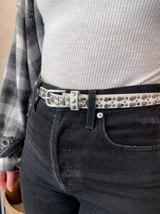 Flowers thin belt חגורה