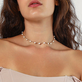 Pearl pearl necklace 