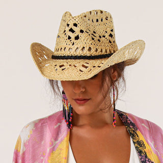 Cowboy straw כובע